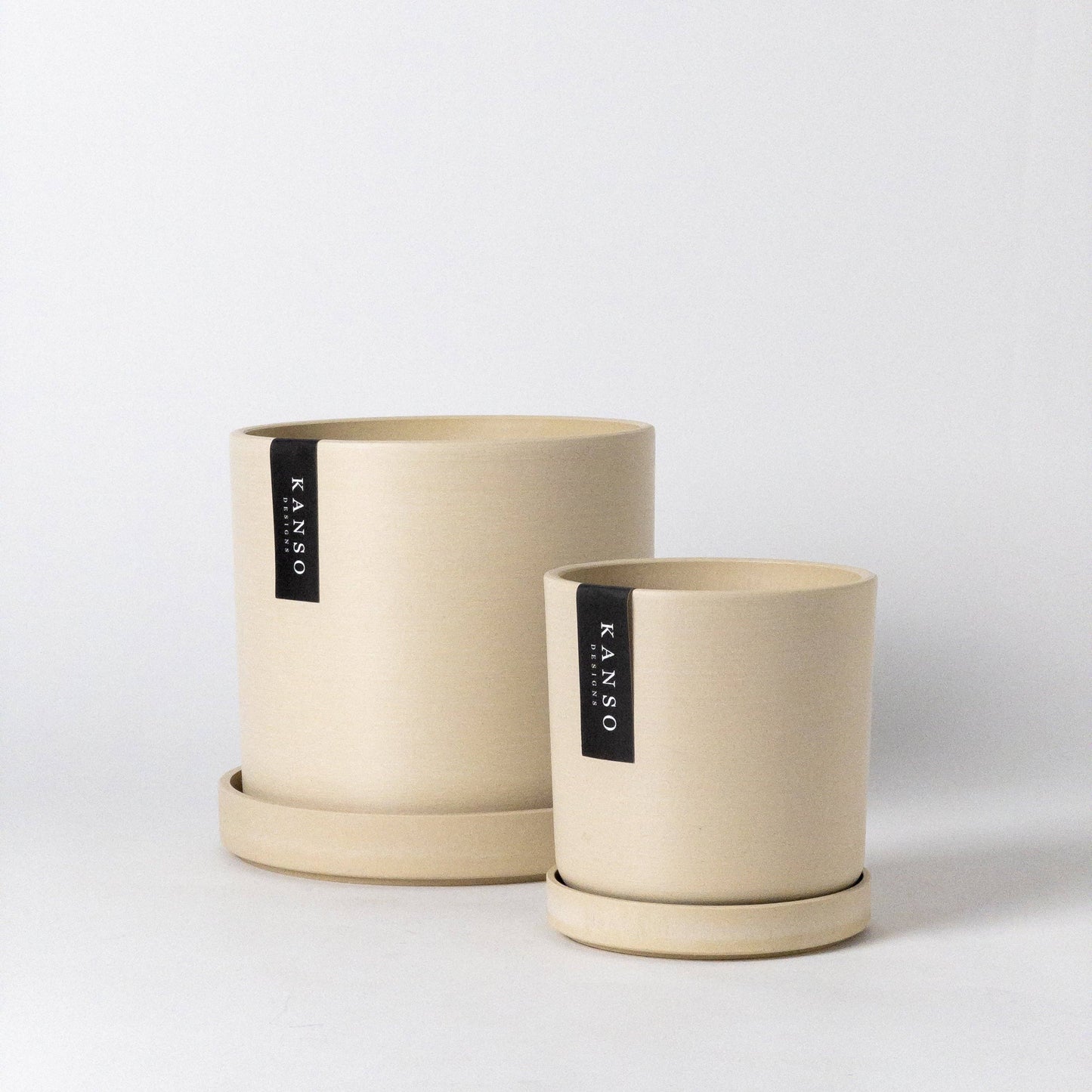 4" Signature Planters & Saucer : Tatami Sand