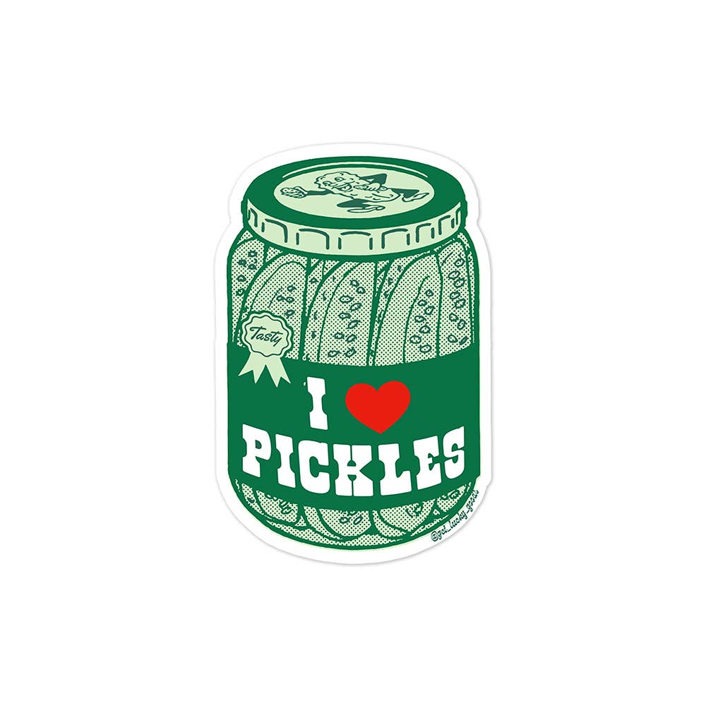 I Heart Pickles – Matte Vinyl Sticker