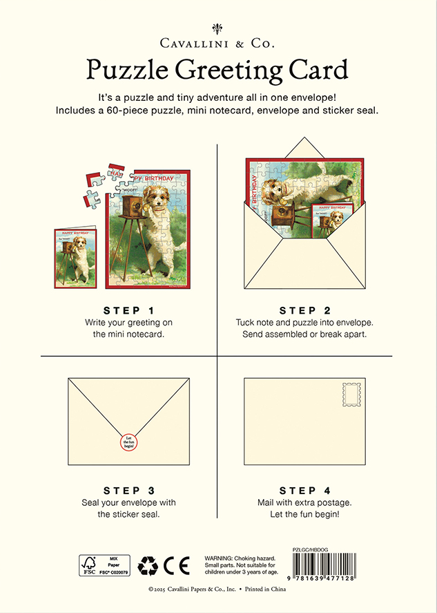 Happy Birthday Dog Puzzle Greeting Card