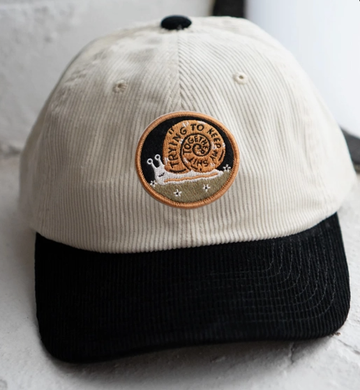 Trying Patched Two Tone Corduroy Hat