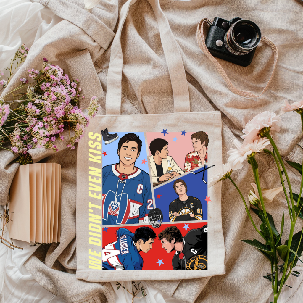 Comic Style Heated Rivalry Tote Bag