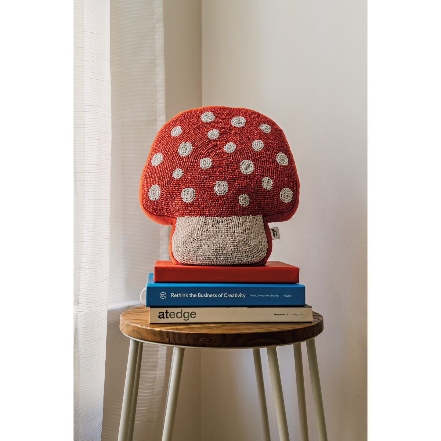Beaded Throw Pillow - ToadStool
