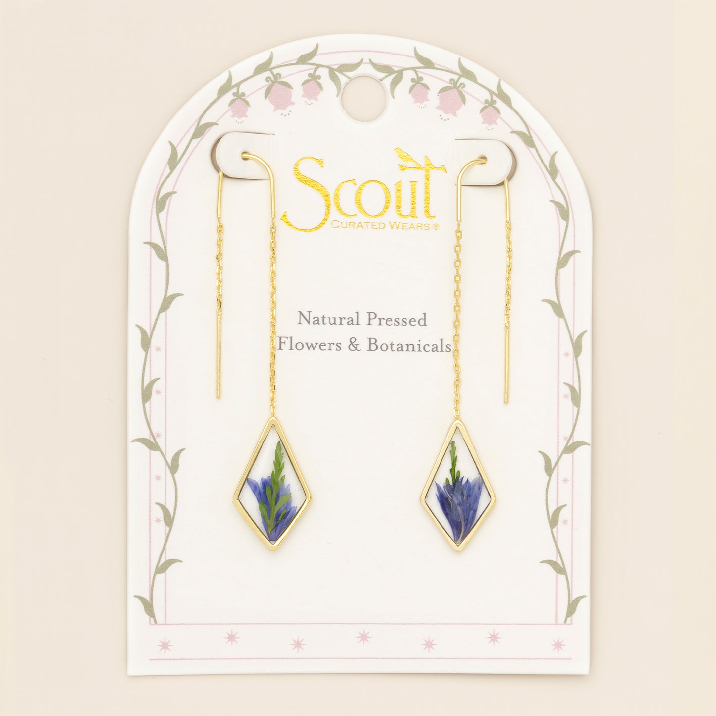 Purple Cornflower Pressed Flower Threader