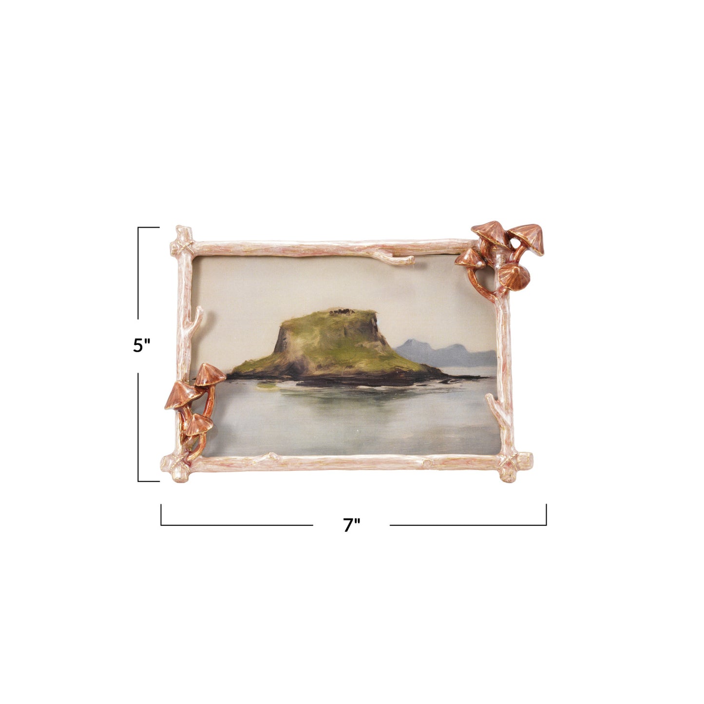 Enamelled Metal Mushroom Frame - 4x6