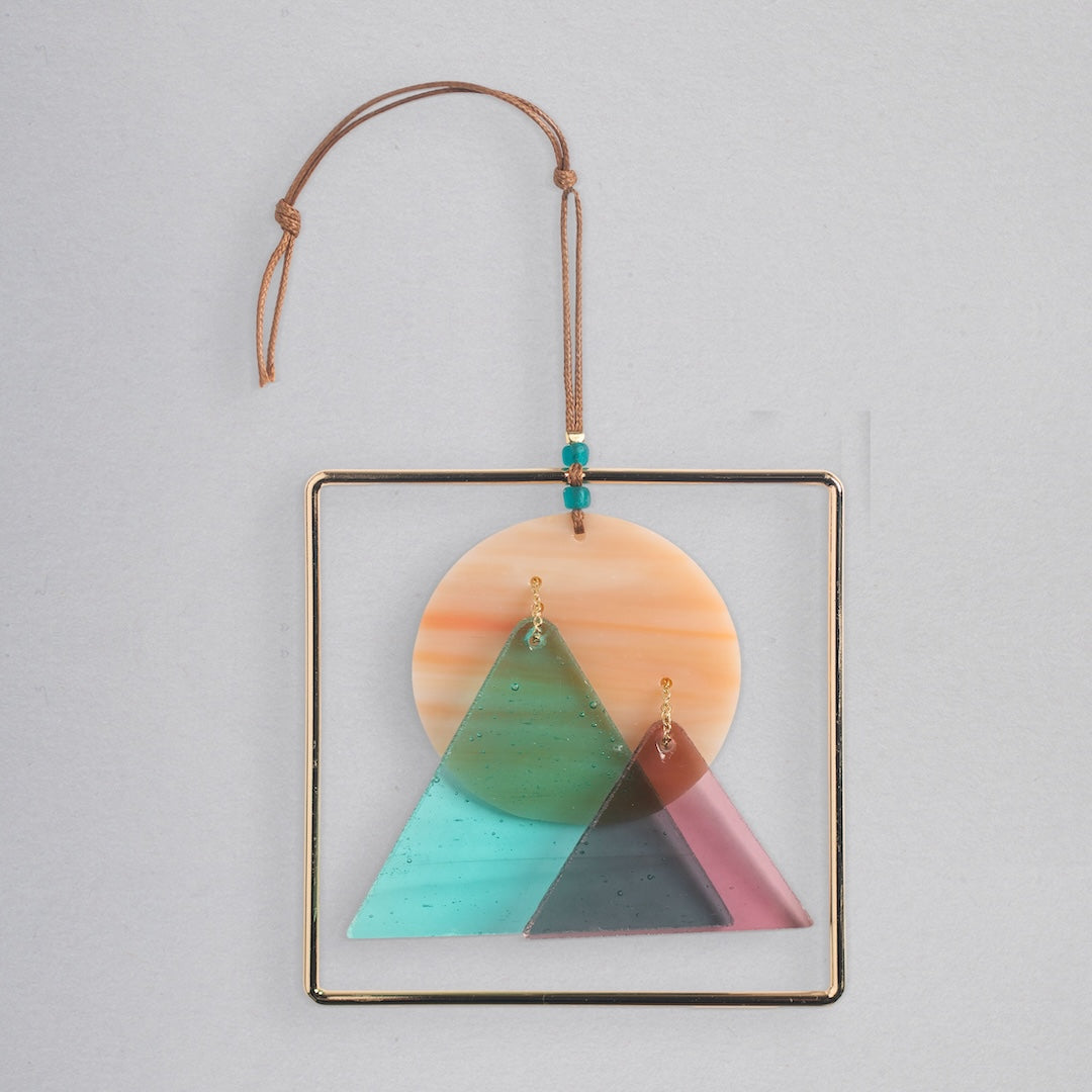 Sunset Mountains - Stained Glass Sun Catcher