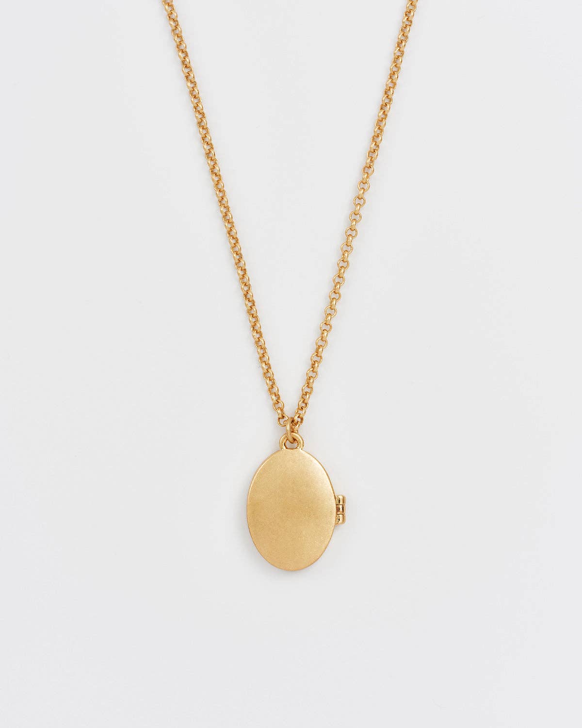 Robin & Blackberry Gold Oval Locket Necklace