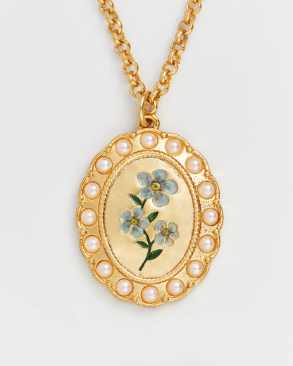 Forget Me Not Cameo Necklace