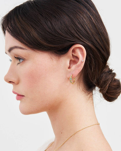 Floral Wreath Hoop Earrings