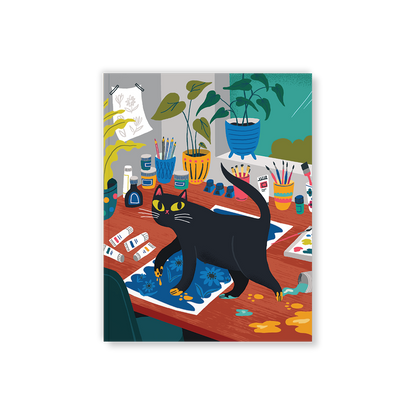 Black Cat Soft Touch Layflat notebook