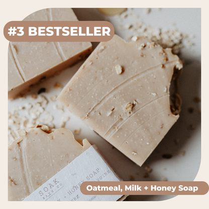 Oatmeal, Milk and Honey Soap Bar - #3 Bestseller - Made in Canada