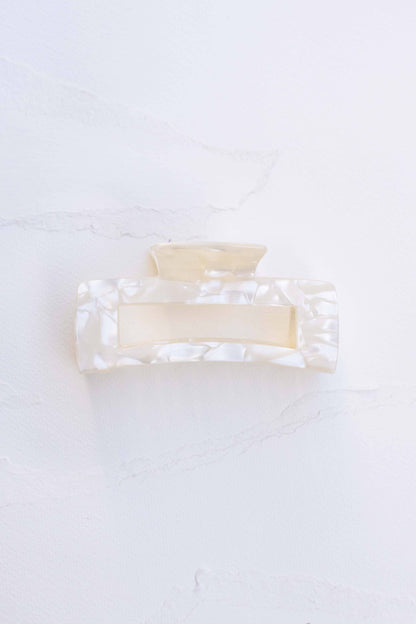 Rectangle Glossy Hair Claw - 4"