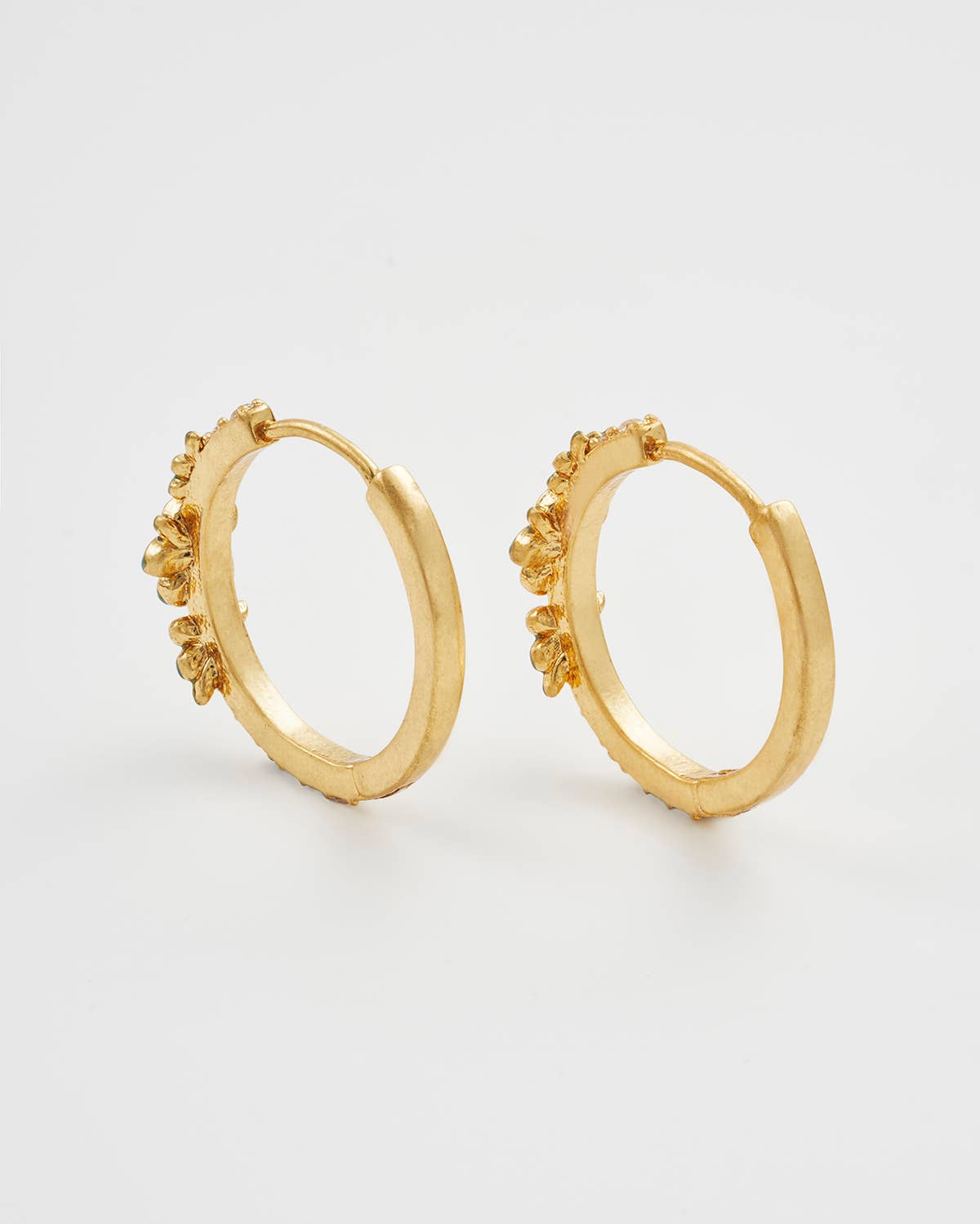 Floral Wreath Hoop Earrings