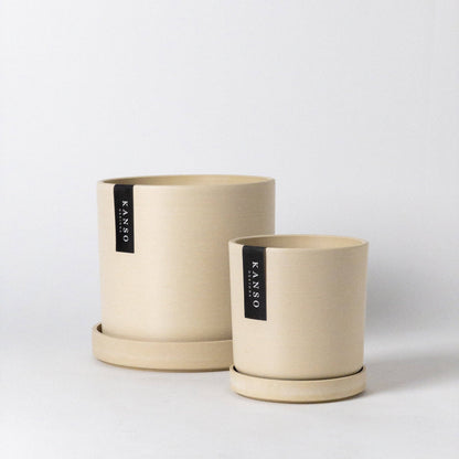 4" Signature Planters & Saucer : Tatami Sand