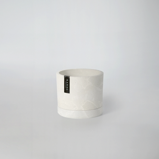 3.5" Mini Planter : White Stone