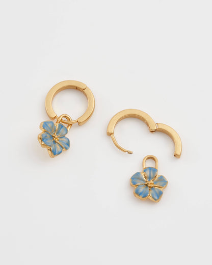 Forget Me Not Charm Huggies