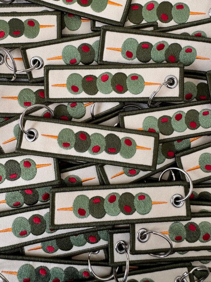 Olives Embroidered Keychain