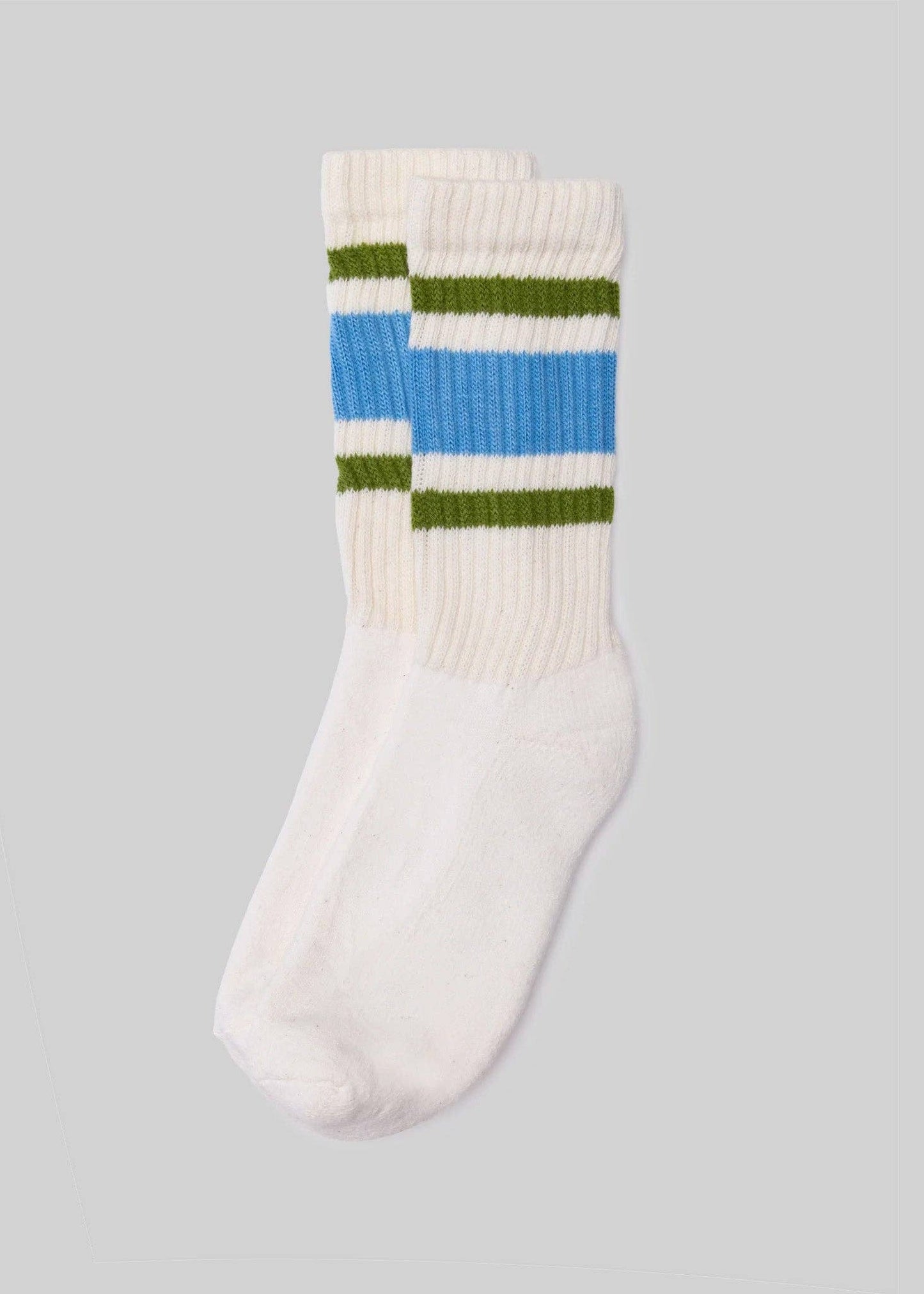 Blue + Chive - Retro Stripe Sock