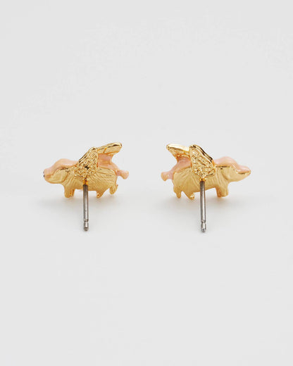 Flying Pig Stud Earrings