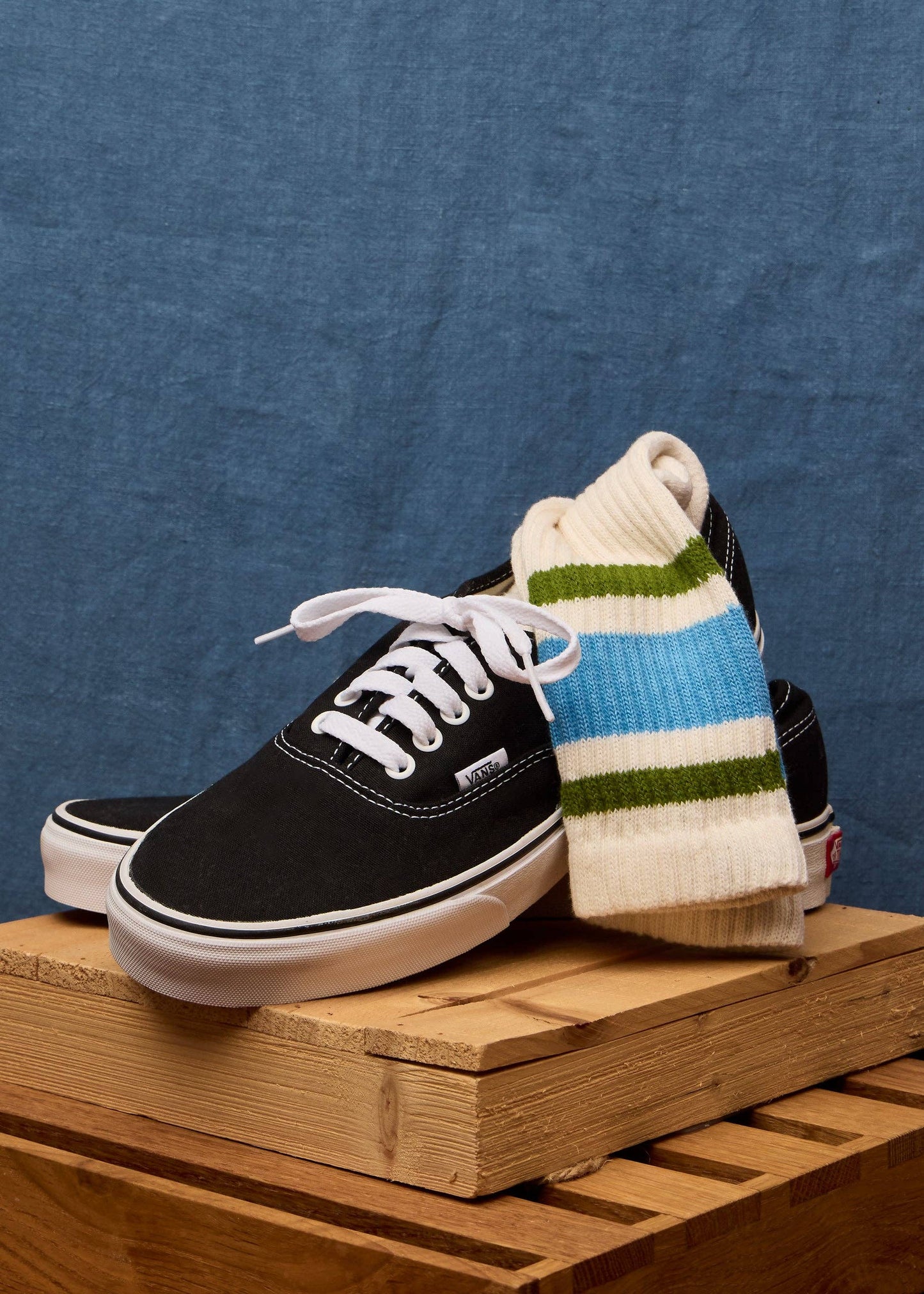 Navy + Blue - Retro Stripe Sock