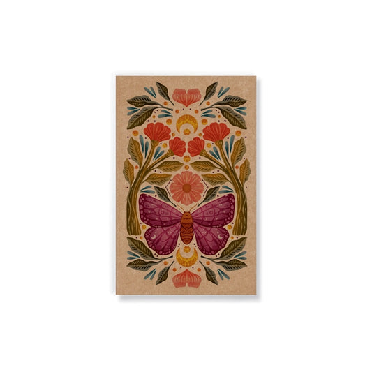 Purple Wings Kraft Notebook - Small