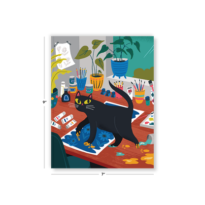 Black Cat Soft Touch Layflat notebook