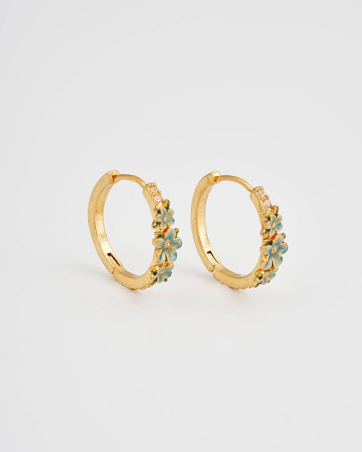 Floral Wreath Hoop Earrings