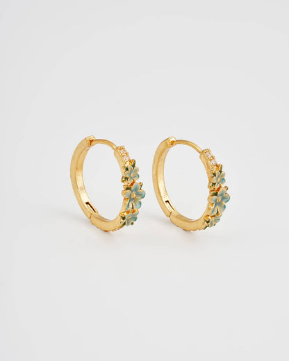 Floral Wreath Hoop Earrings