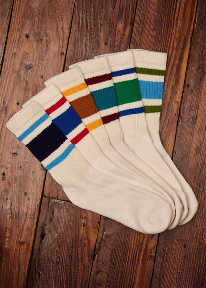 Teal + Berry - Retro Stripe Sock