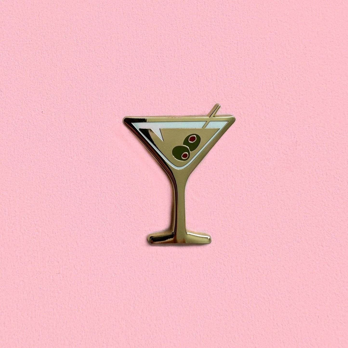 Gold Martini Enamel Pin