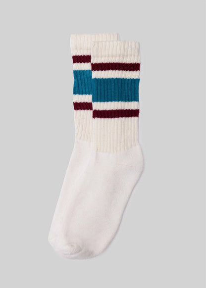 Teal + Berry - Retro Stripe Sock