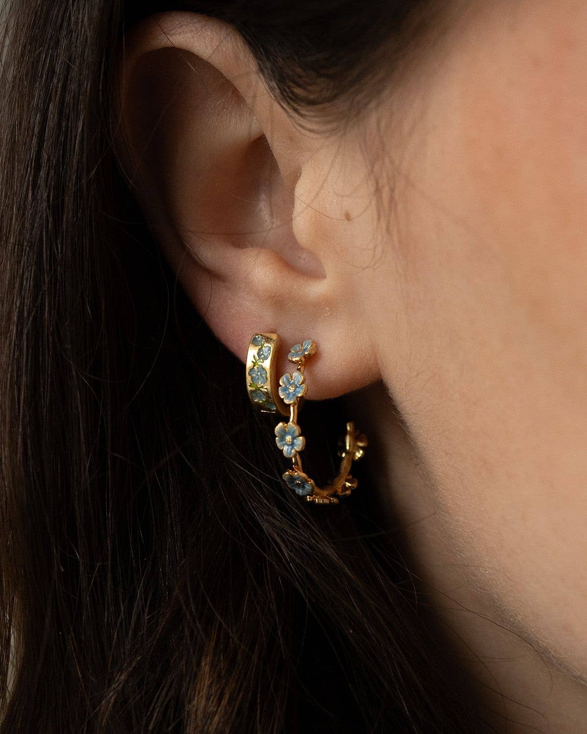 Forget-Me-Not Stud Hoops