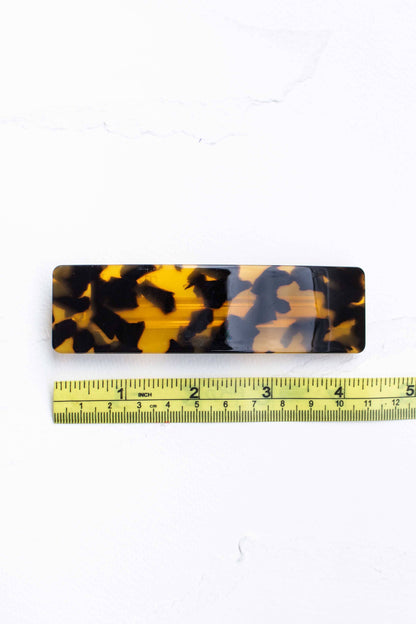 Rectangular Glossy Hair Barrettes