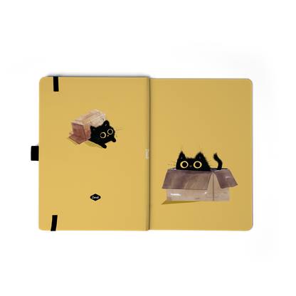 Black Cats Hardbound Layflat Notebook Journal
