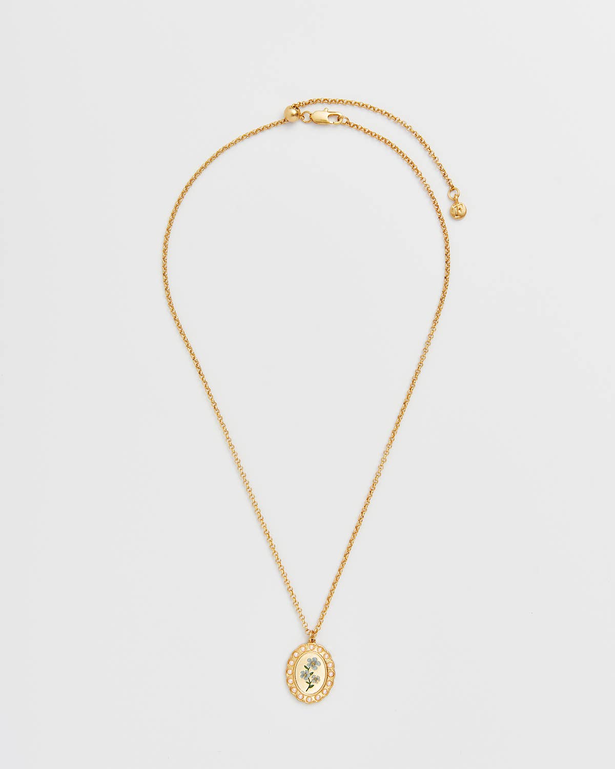 Forget Me Not Cameo Necklace