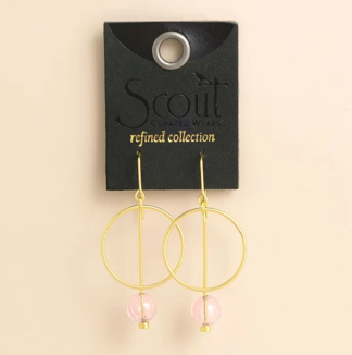 Refined Glass Drop Earrings