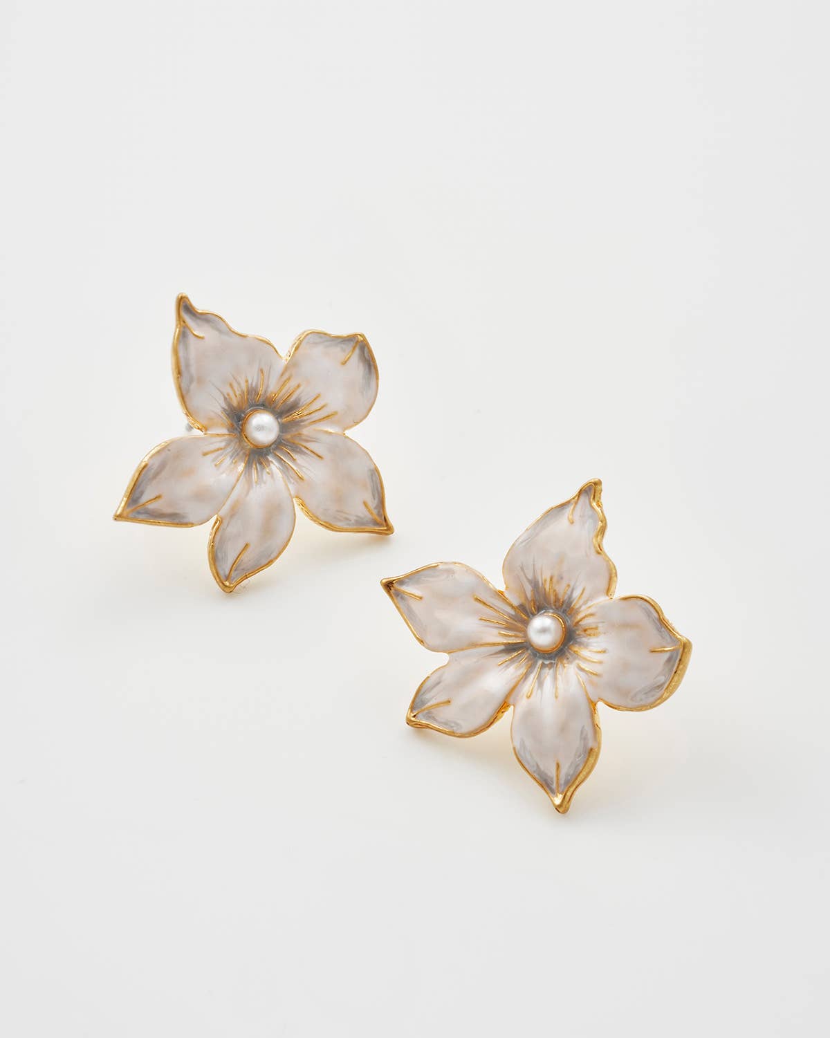 Jasmine Pearl Oversized Stud Earrings