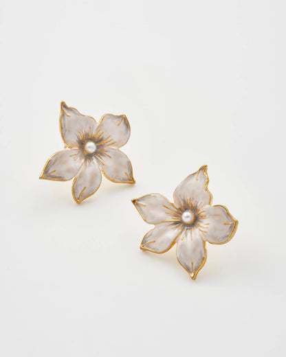 Jasmine Pearl Oversized Stud Earrings