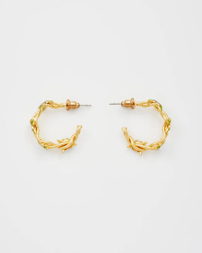 Wildflower Garden Hoop Earrings