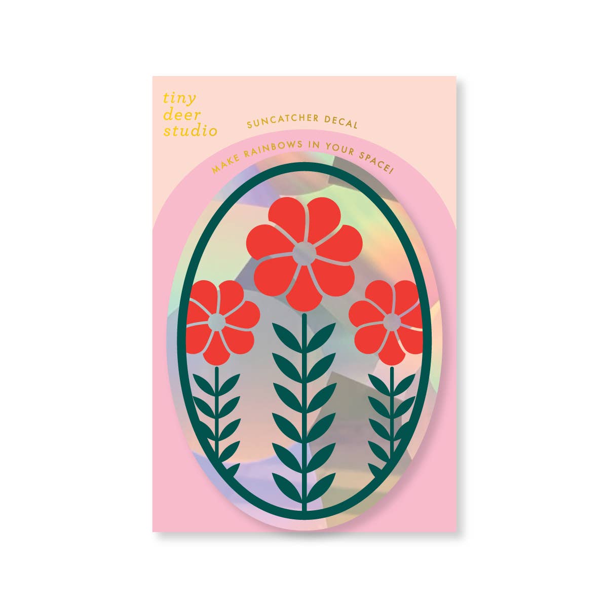 Three Flower - Sun Catcher Decal