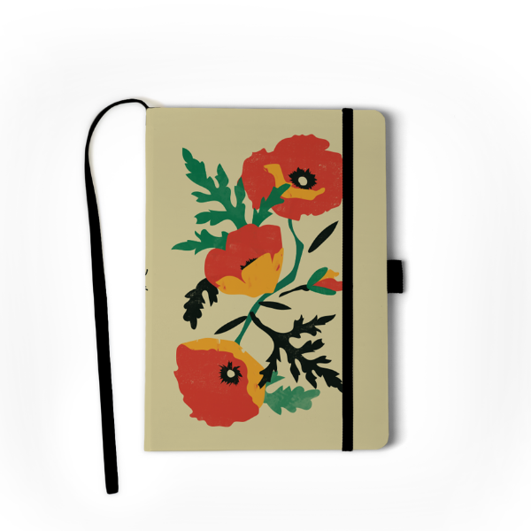 Poppy Stem Soft Touch Hardbound Layflat Notebook