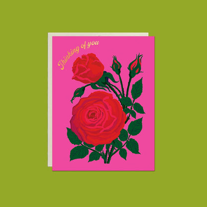 Thinking of You Roses – Sympathy Card