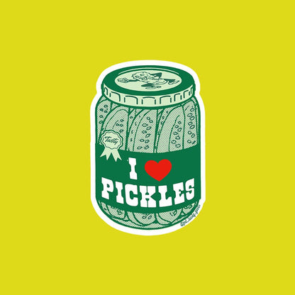 I Heart Pickles – Matte Vinyl Sticker