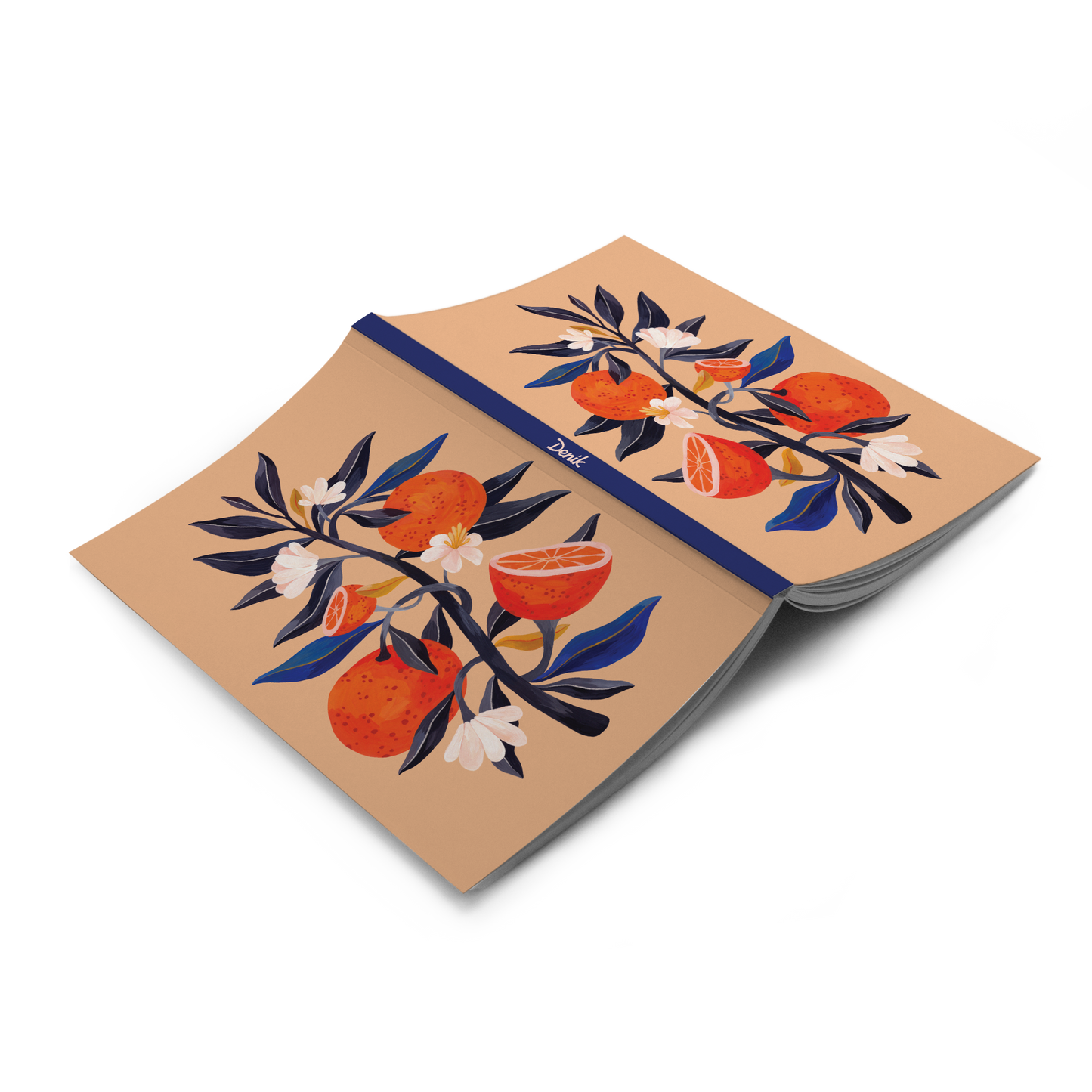 Orange Tree Soft Touch Layflat Notebook