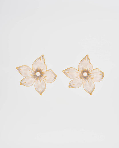 Jasmine Pearl Oversized Stud Earrings