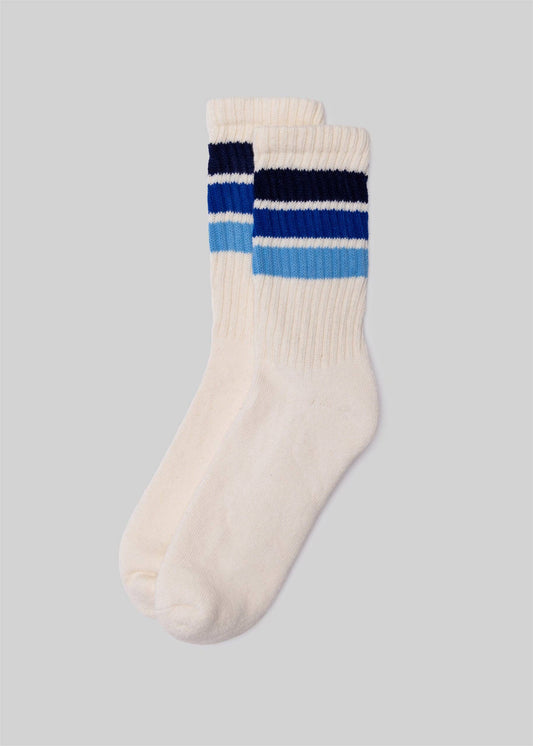 Navy - Retro Birthday Stripe Sock