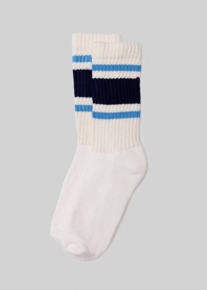 Navy + Blue - Retro Stripe Sock