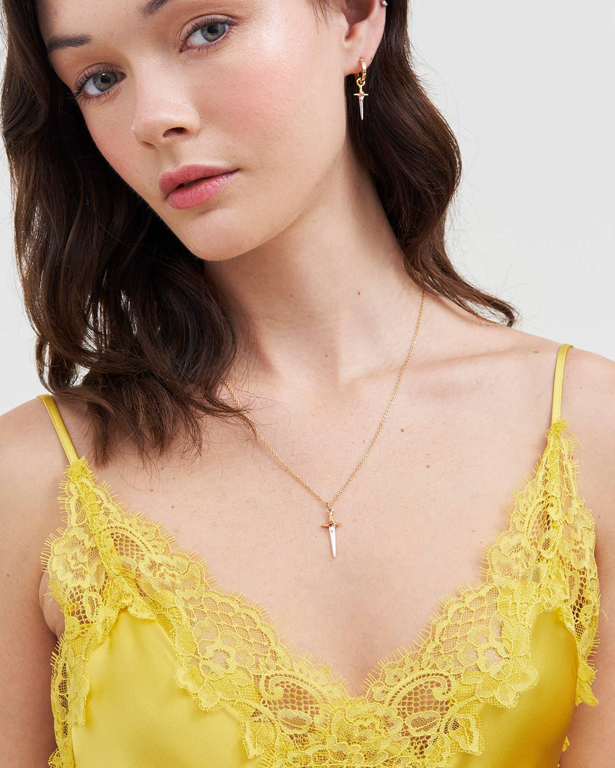 Rose Dagger Necklace