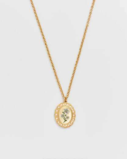 Forget Me Not Cameo Necklace