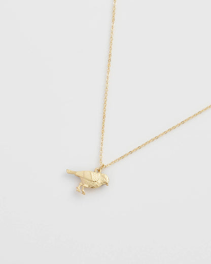Enamel Blue Tit Short Necklace