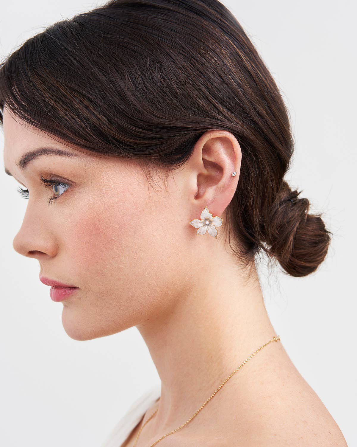 Jasmine Pearl Oversized Stud Earrings